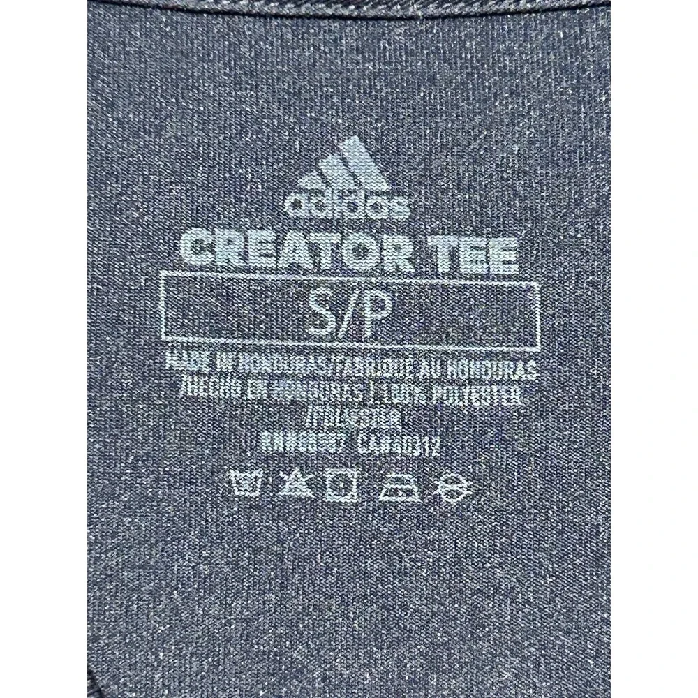 Adidas Mens Creator Tee Long‎ Sleeve Workout Shirt Blue Small Stretch Athleisure